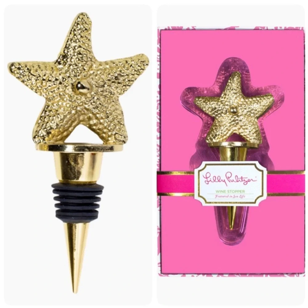 Lilly Pulitzer Starfish Wine Stopper